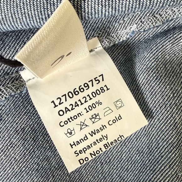 Commense 100% Cotton Sleeveless Denim Mini Dress Blue NWT Small Soft Lightweight - Picture 9 of 10